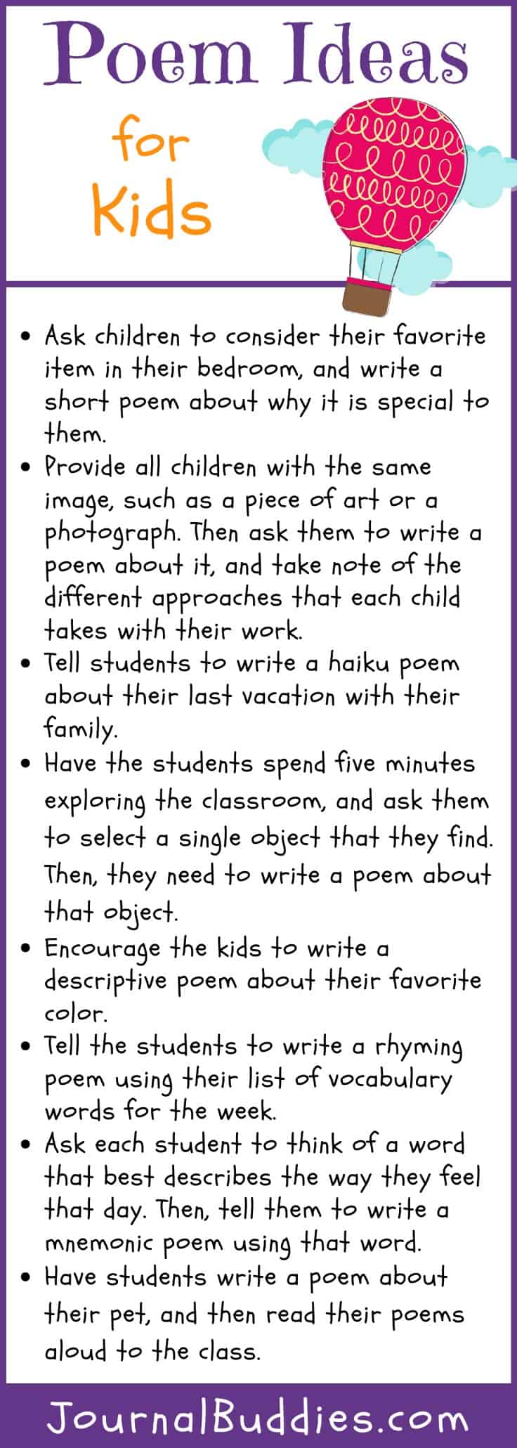 Journal Ideas Help Kids To Get Inspired By Poetry JournalBuddies