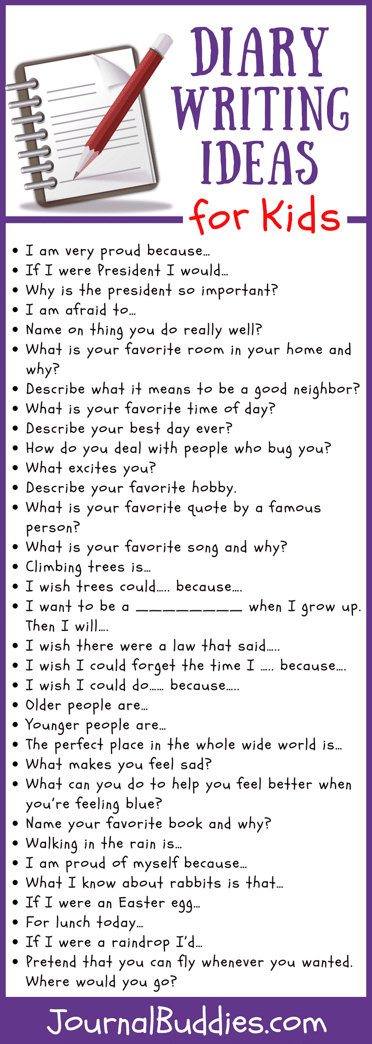 33 Diary Writing Ideas For Kids JournalBuddies