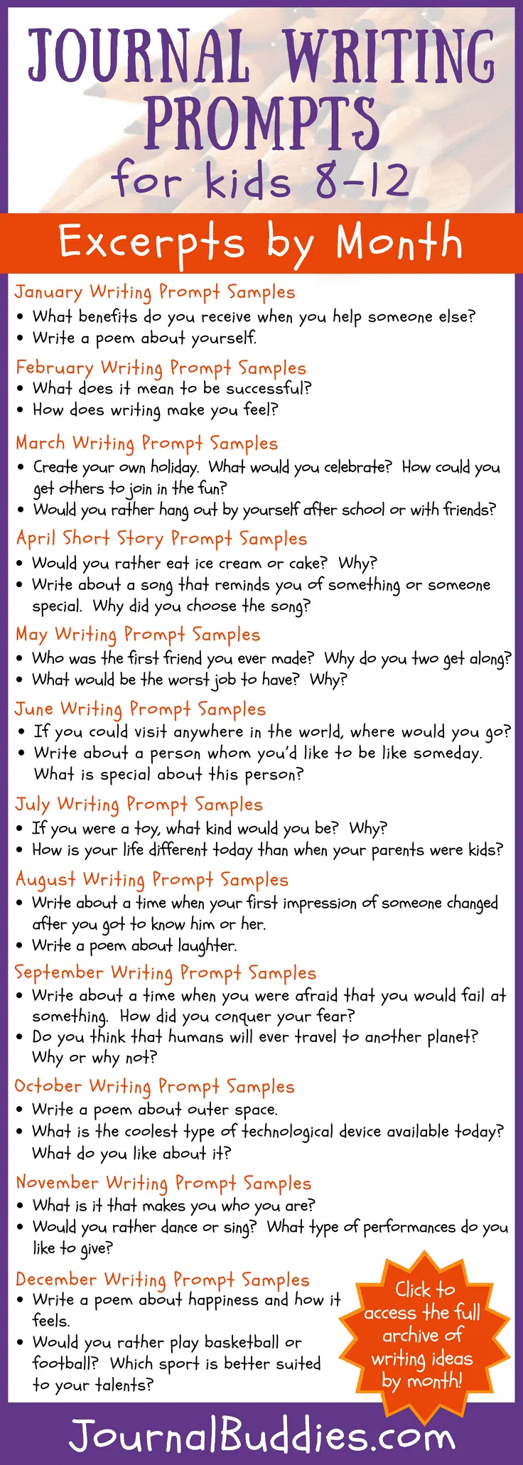 Journal Writing Ideas for Kids Aged 8-12