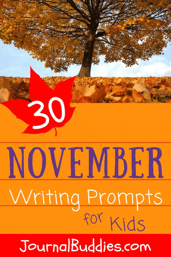 November Gratitude and Giving Writing Prompts for Kids