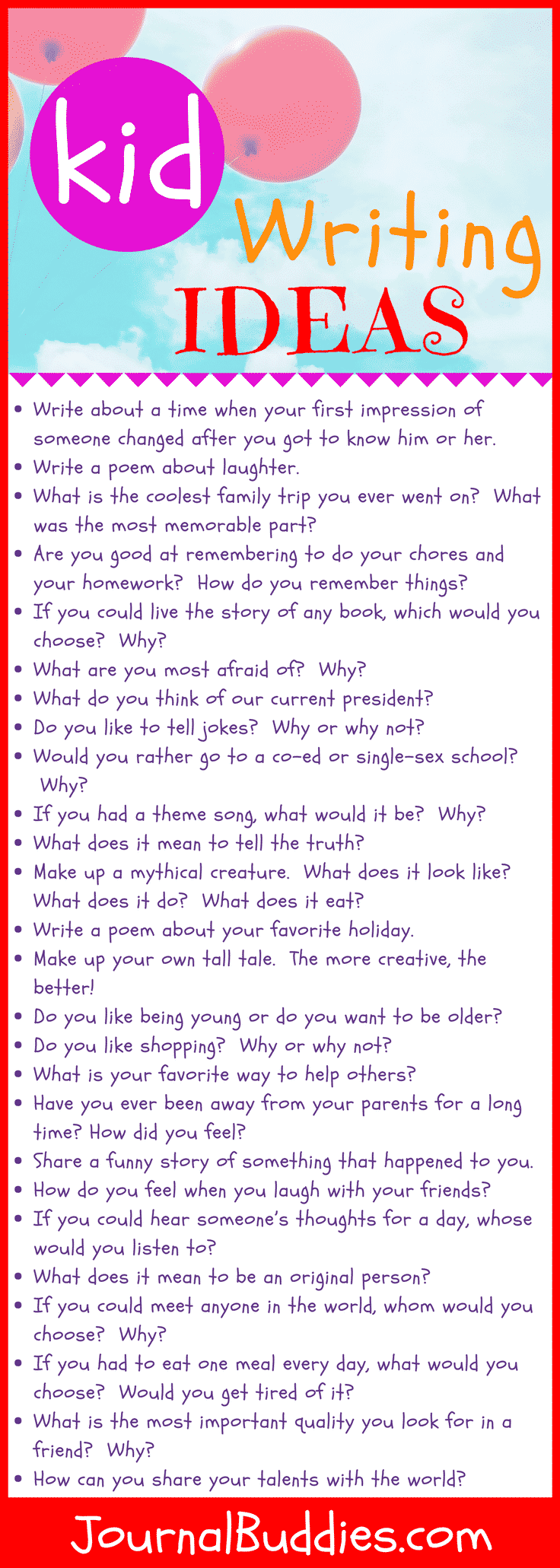 Writing Prompts for Kids