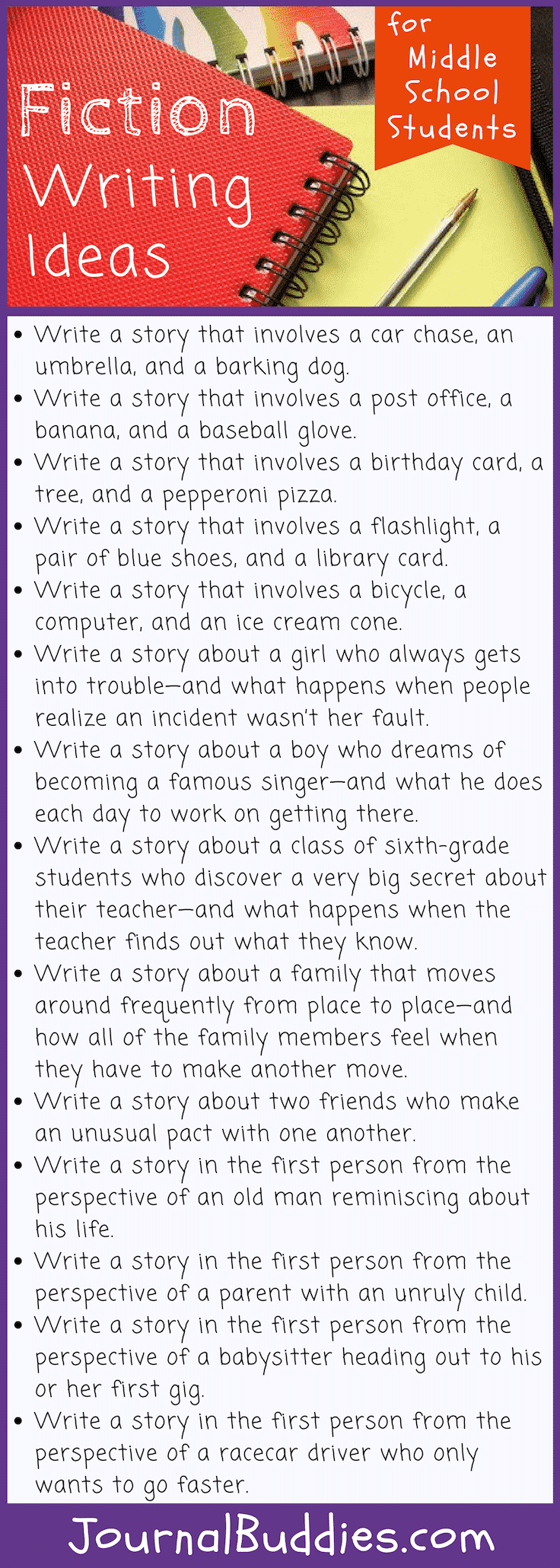 Fiction Writing Prompts & Ideas • JournalBuddies.com