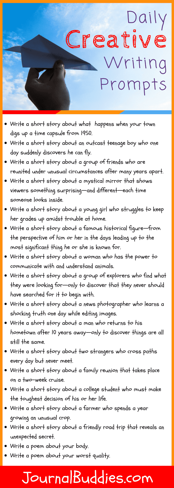 60 Daily Creative Writing Prompts JournalBuddies