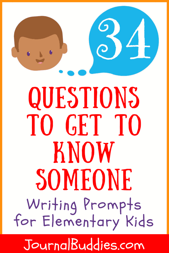 Elementary Writing Prompts with Questions to Get to Know Someone