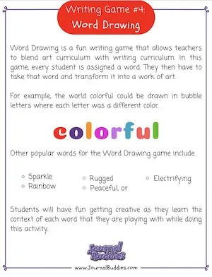 Writing Game 4 Click for Printable PDF