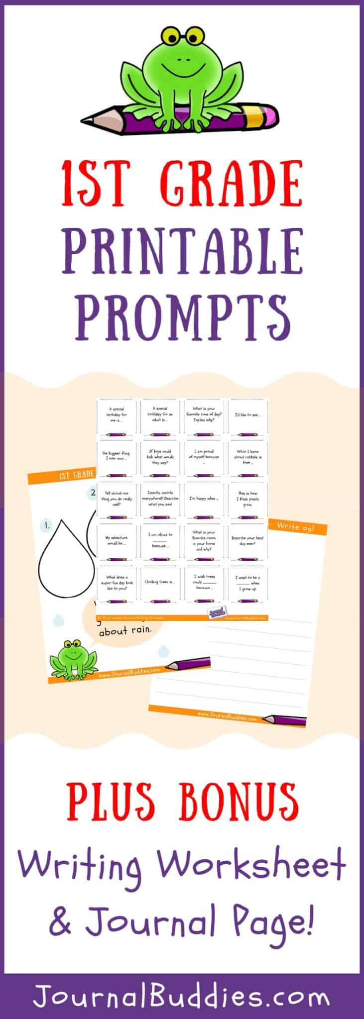 Writing Worksheets for Grade 1 • JournalBuddies.com