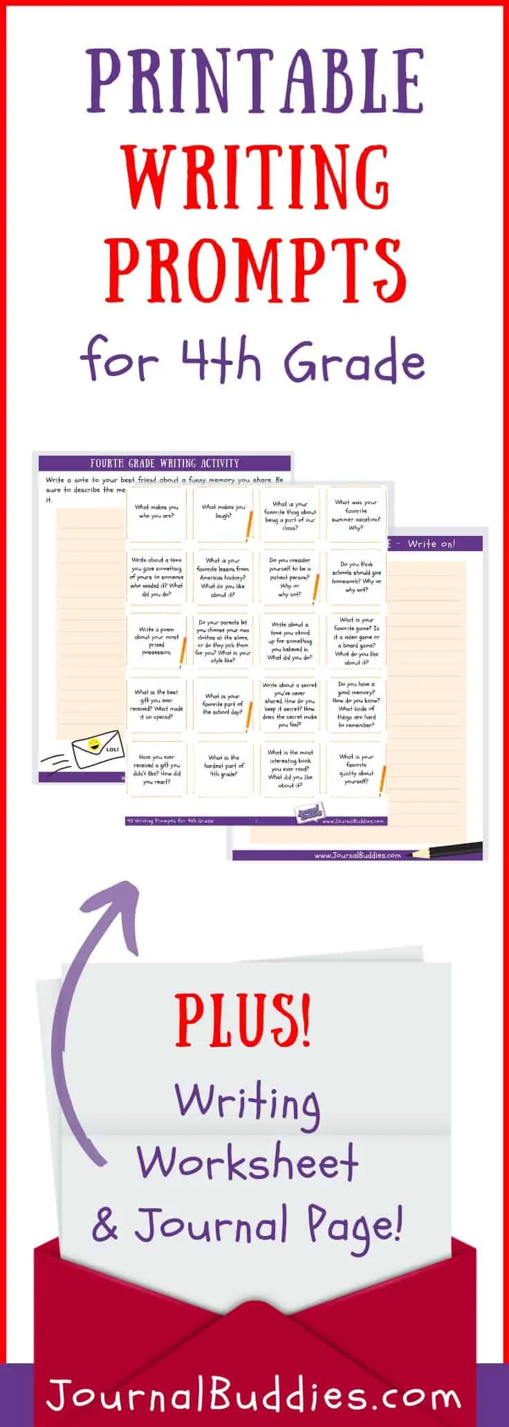 writing worksheets for 4th grade journalbuddies com