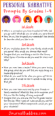 Personal Narrative Prompts by Grade • JournalBuddies.com