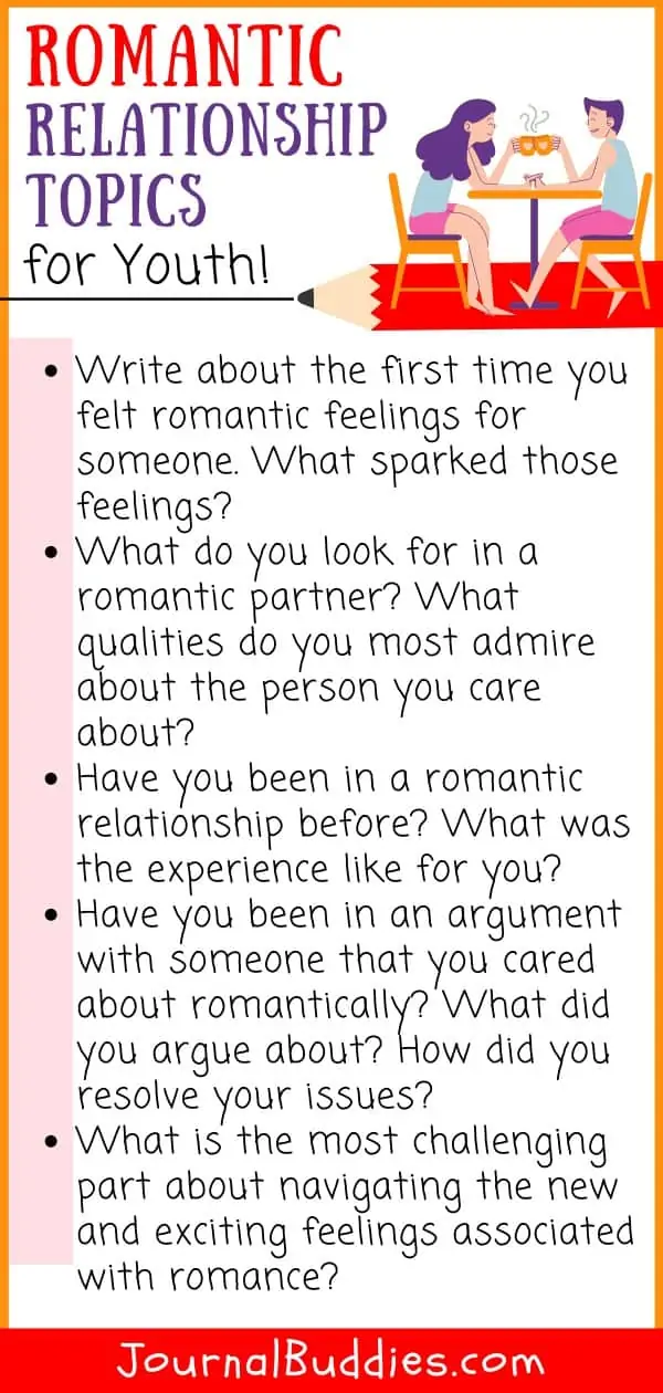 Romantic Relationship Writing Topics for Youth