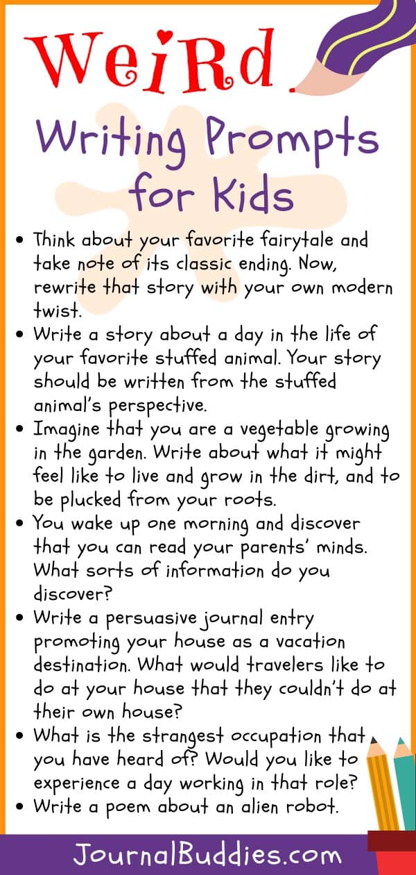 Kids Weird Writing Prompts and Ideas
