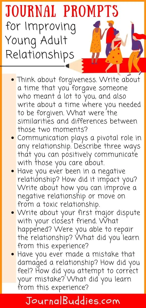 Young Adult Relationship Writing Topics for Youth