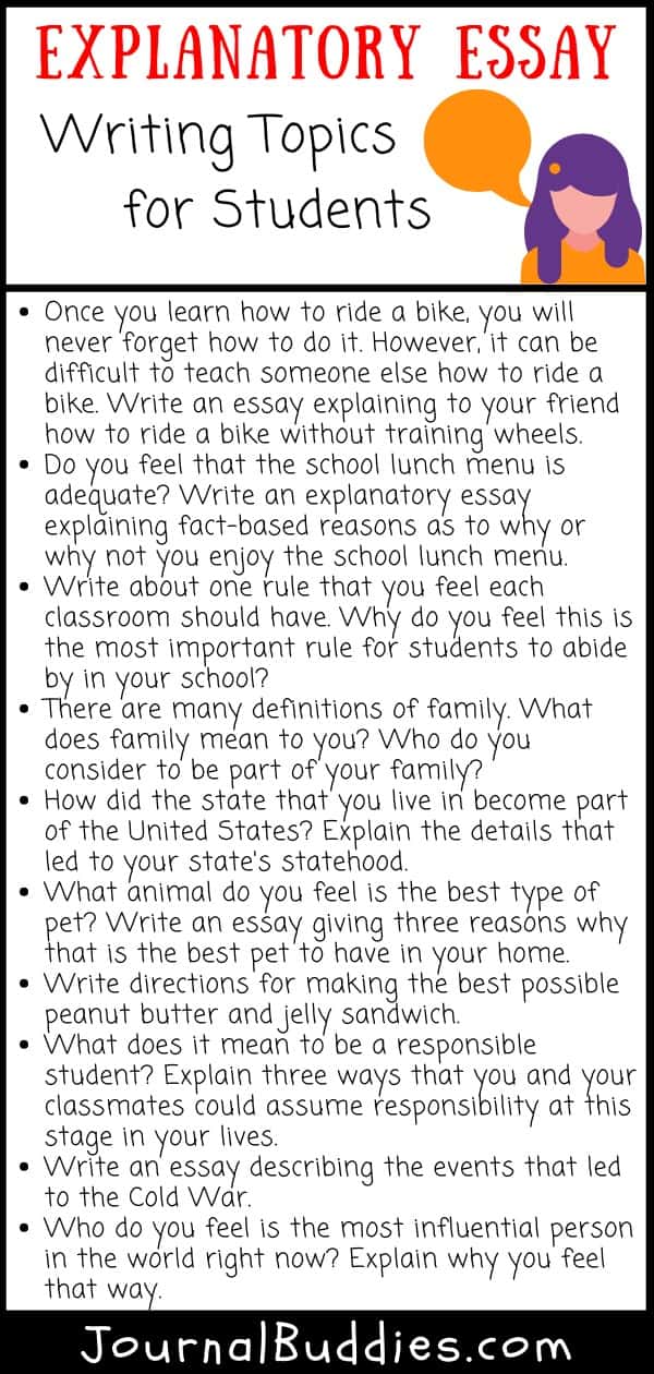 explanatory essay prompts for middle school